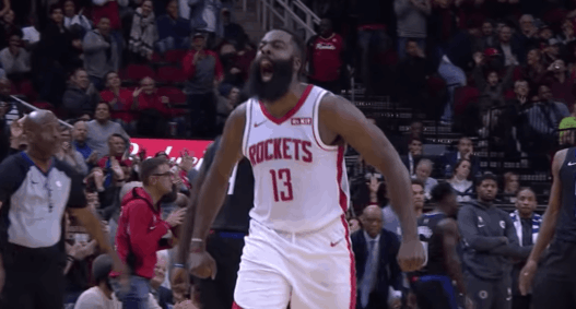 James Harden celebration scoring