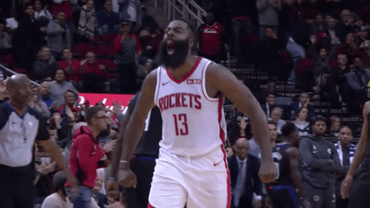 James Harden celebration scoring