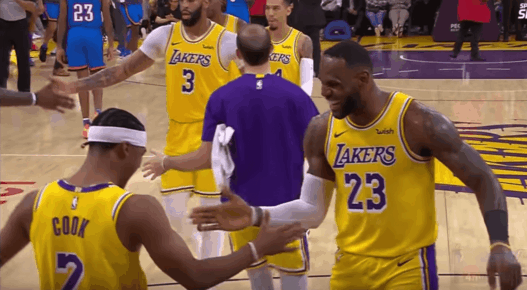 LeBron James OKC celebration