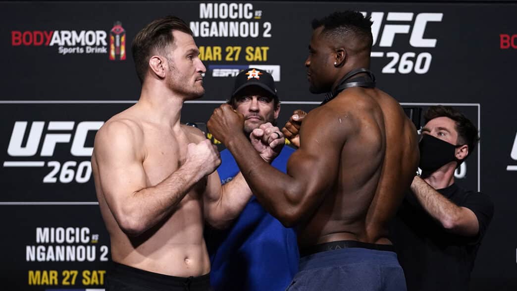 UFC 260 Miocic v Ngannou 2: Weigh-Ins