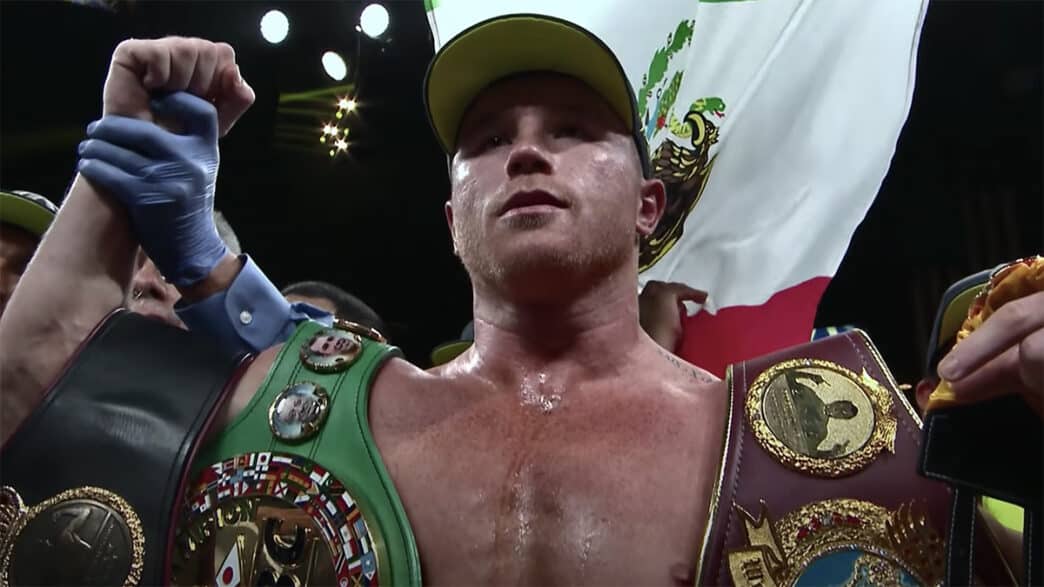 Canelo Alvarez celebration