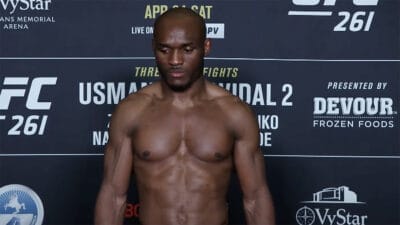 Kamaru Usman UFC 261 Weigh ins pesee