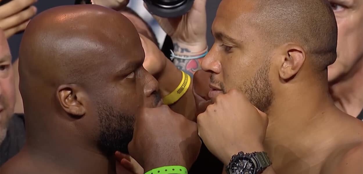 Derrick Lewis Ciryl Gane Face off UFC 265
