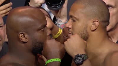 Derrick Lewis Ciryl Gane Face off UFC 265