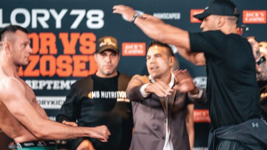 Badr Hari GLORY 78 weigh ins push wrzosek
