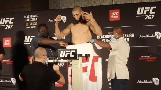 Khamzat Chimaev UFC 267 weigh in