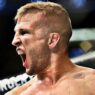 TJ Dillashaw celebration
