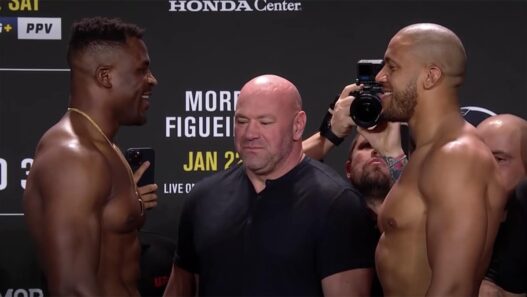 UFC 270 Ciryl Gane Francis Ngannou face off