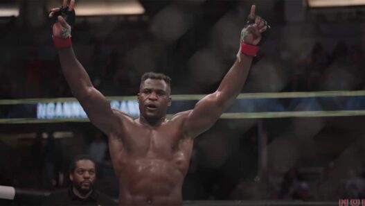 Francis Ngannou celebration UFC 270