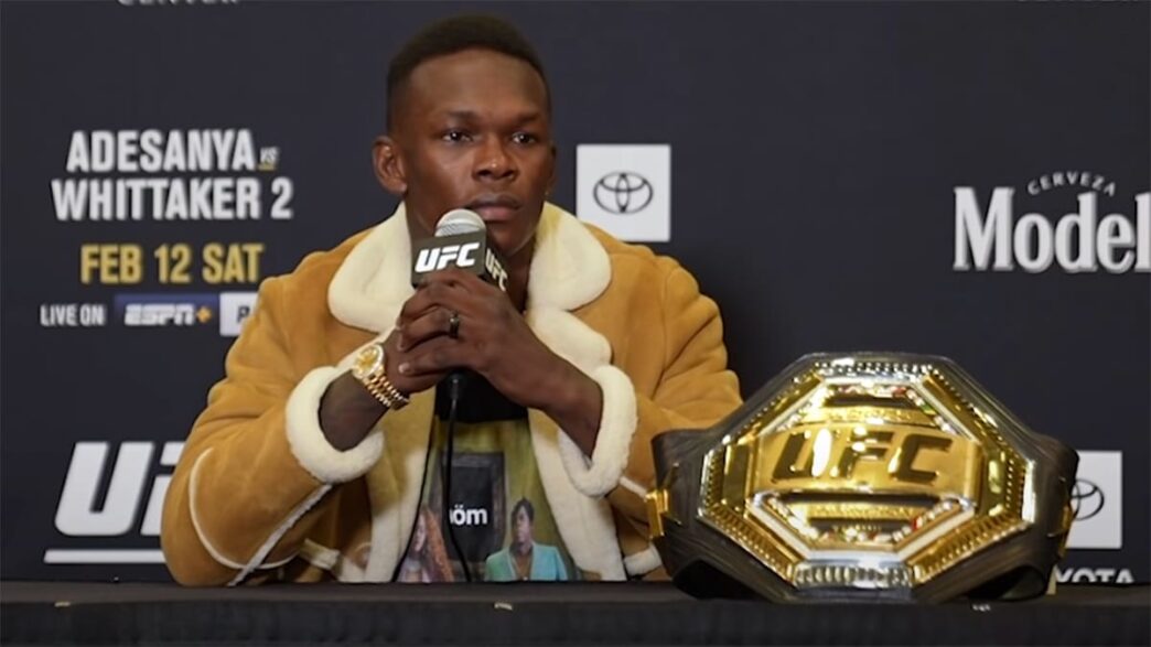 Israel Adesanya vise six défenses de titre ... En un an !