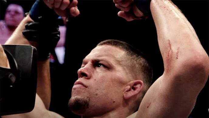 Nate Diaz flexin