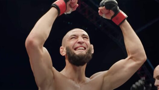UFC 273 Khamzat Chimaev celebration