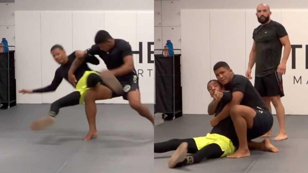 Gilbert-burns-prank-takedown-ufc-mma