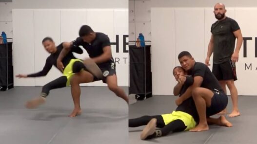 Gilbert-burns-prank-takedown-ufc-mma