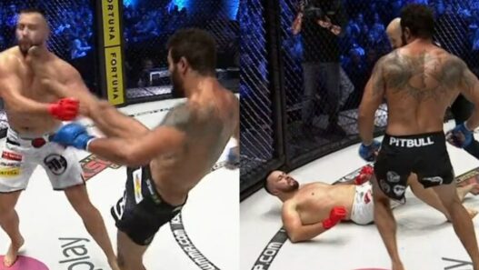 &eacute;norme KO front kick