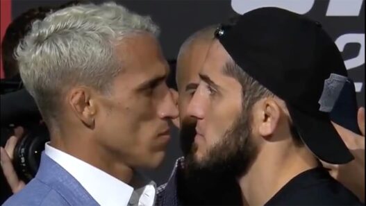 oliveira makhachev face off
