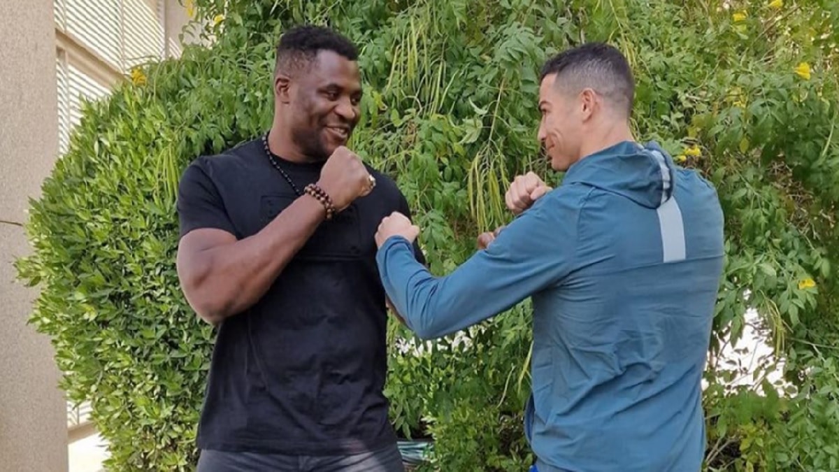 Les images du faceàface entre Francis Ngannou et Cristiano Ronaldo