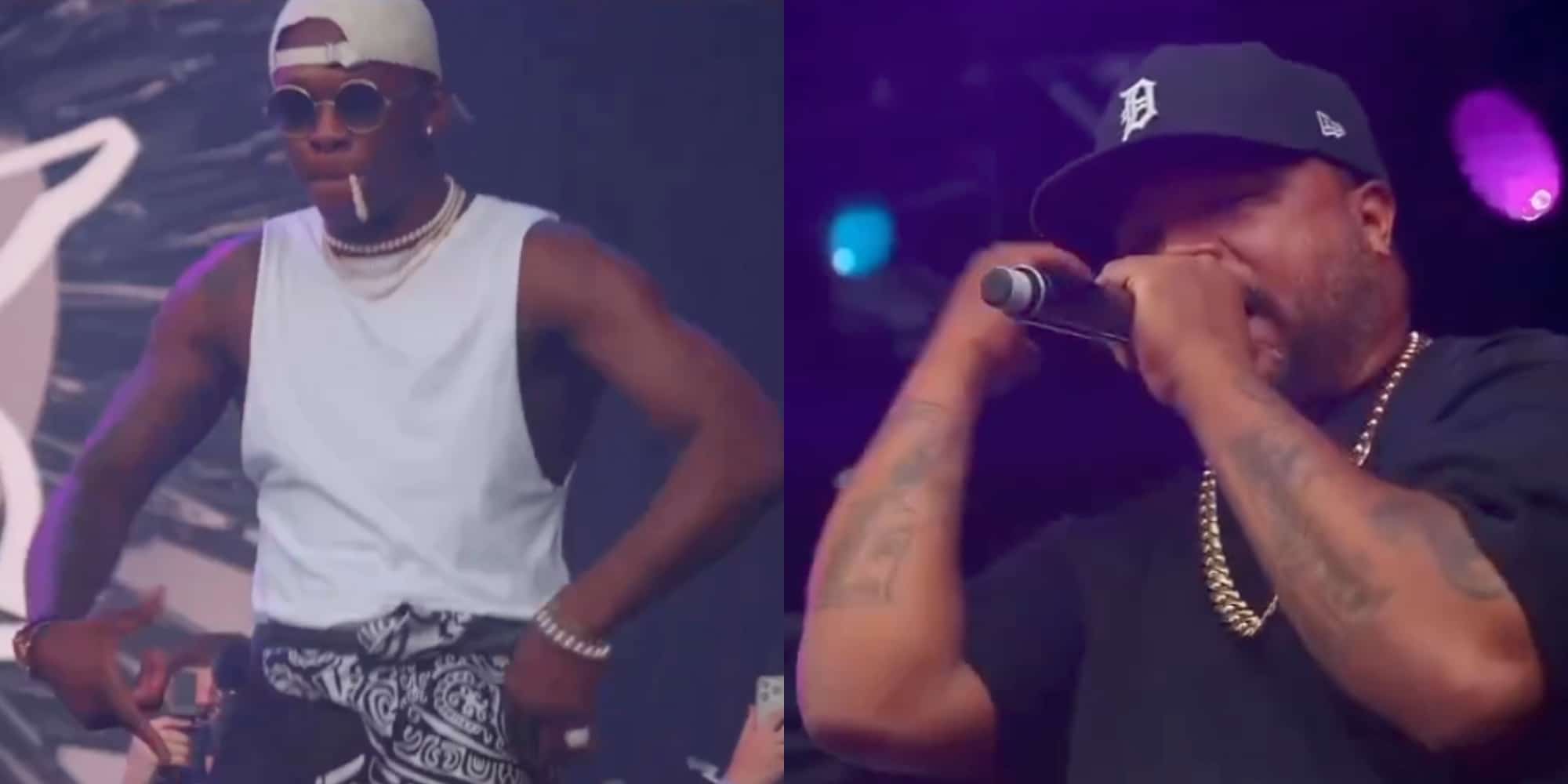Israel Adesanya danse le Cwalk au concert du rappeur Xzibit