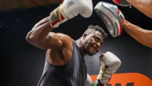 francis ngannou cassé la jambe