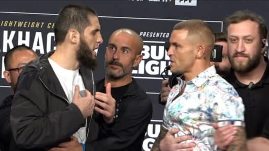 face à face tendu makhachev poirier