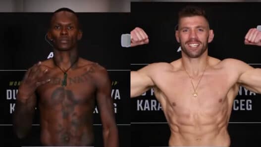 du plessis adesanya pesées