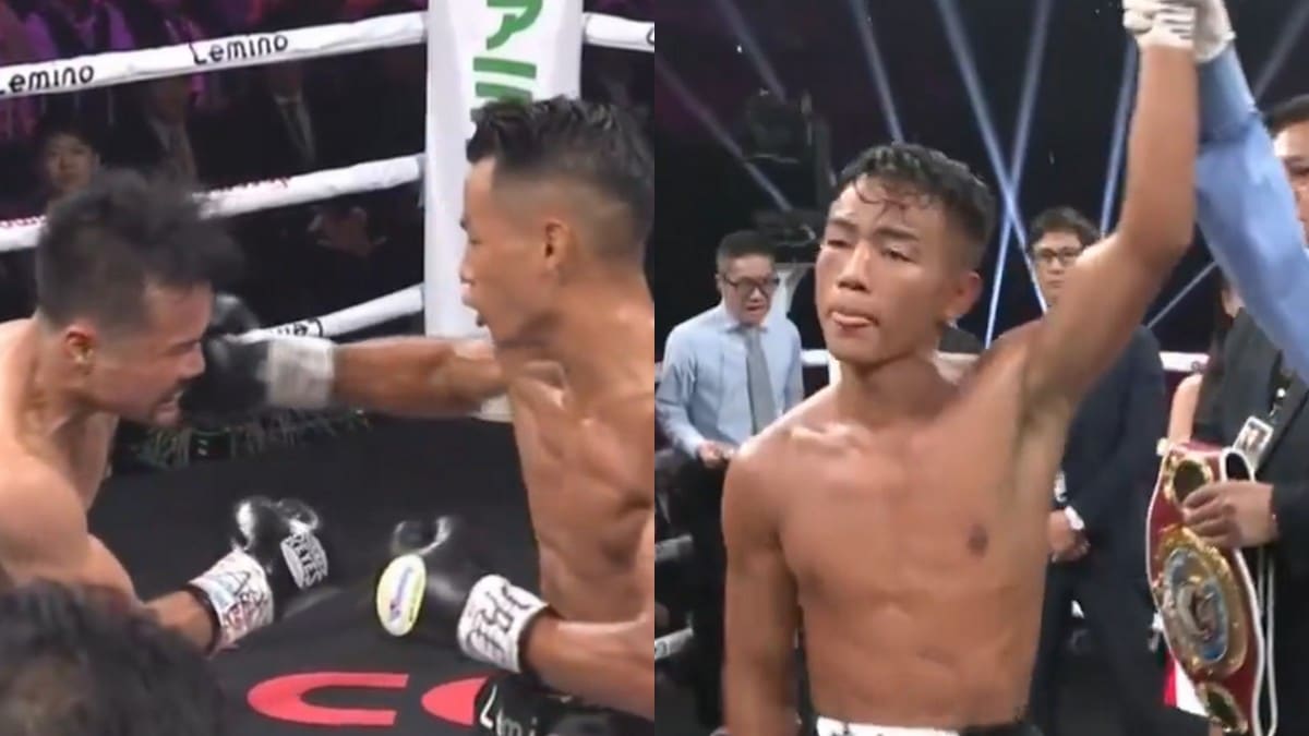 Boxe Un champion du monde japonais s'impose après un combat de feu