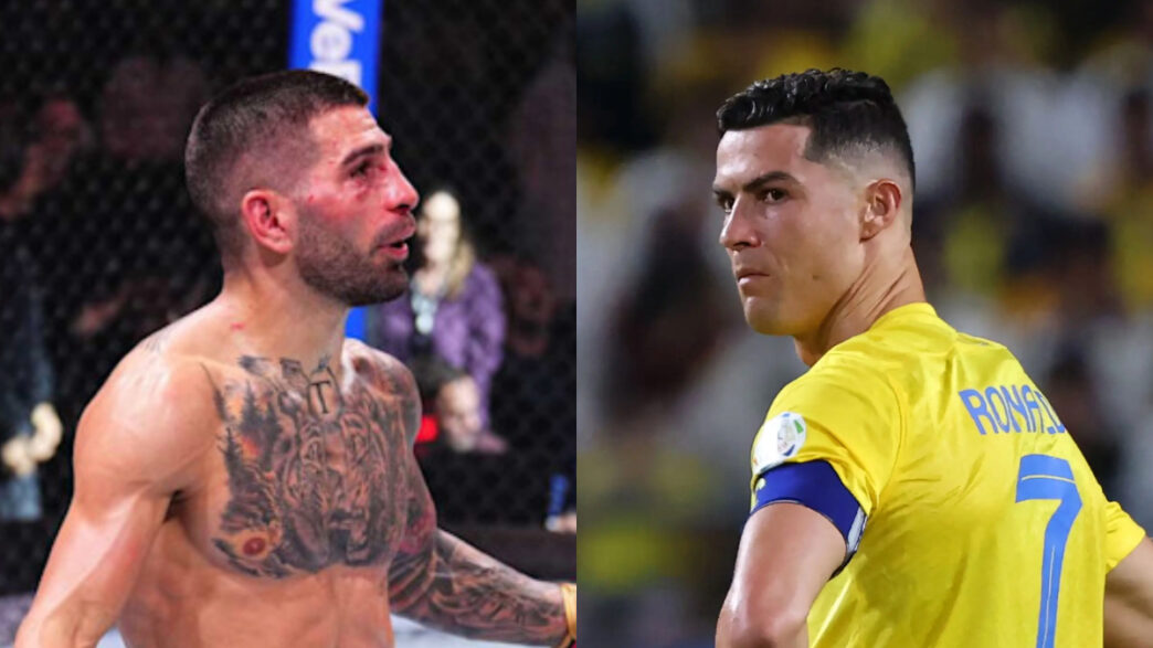 cristiano ronaldo tacle ilia topuria