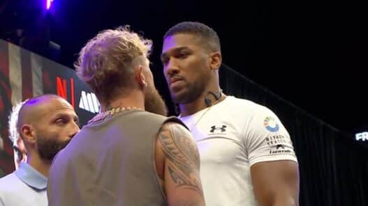 anthony joshua jake paul premier face a face