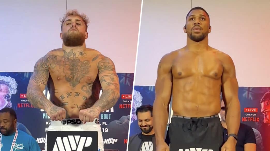 Anthony Joshua vs Jake Paul : le résultat choquant de la pesée
