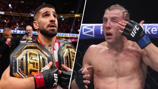 Ilia Topuria r&eacute;agit au combat entre "la petite saucisse" Pimblett et Gaethje