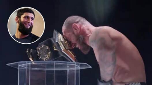 Jean Silva pleure devant une ceinture de l’UFC, Khamzat Chimaev réagit