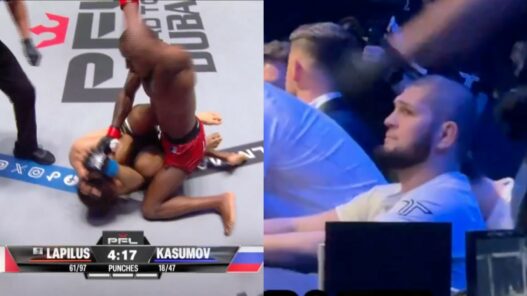 Khabib réagit en direct au TKO de Taylor Lapilus sur son élève