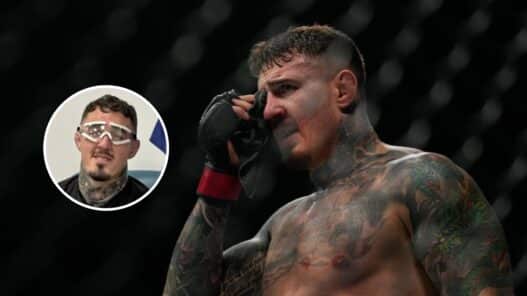 Tom Aspinall balance une photo effrayante post opération