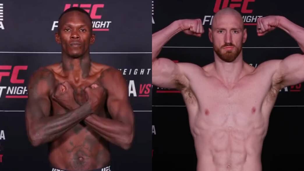 ufc seattle adesanya pyfer pesee