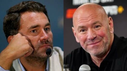 Eddie Hearn (Matchroom) et Dana White (Zuffa Boxing).