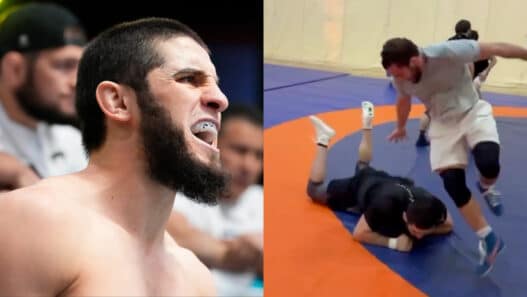 islam makhachev malmene lutte champion olympique