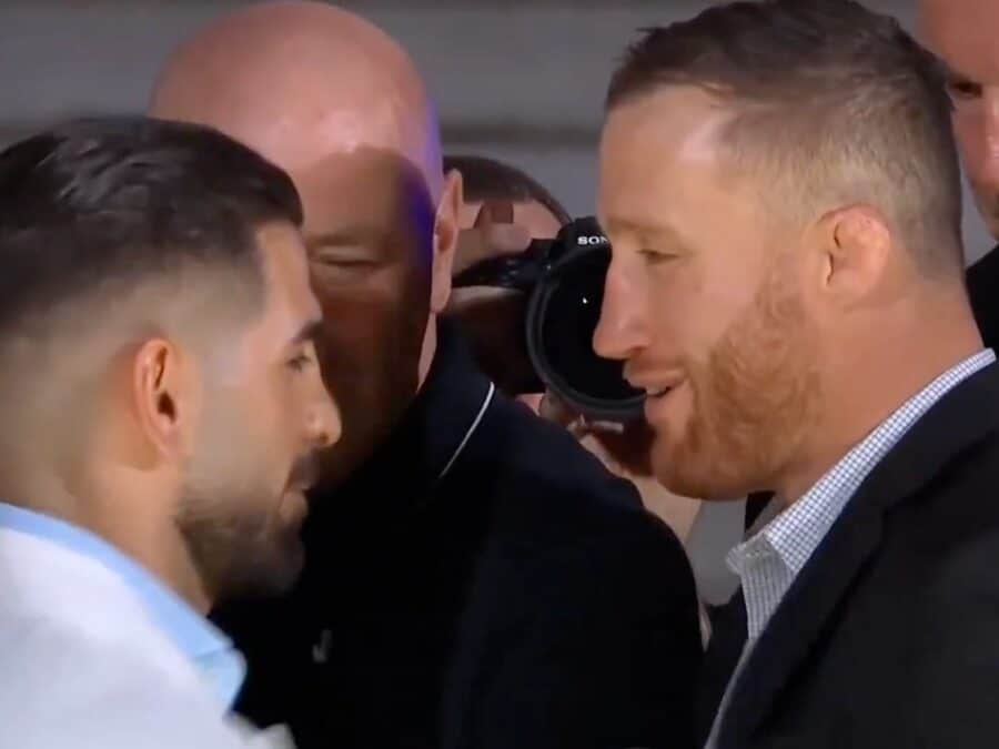 topuria bouscule gaethje face a face