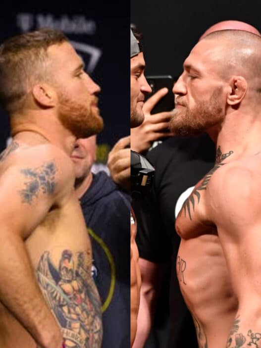 Conor McGregror attaque violemment Justin Gaethje