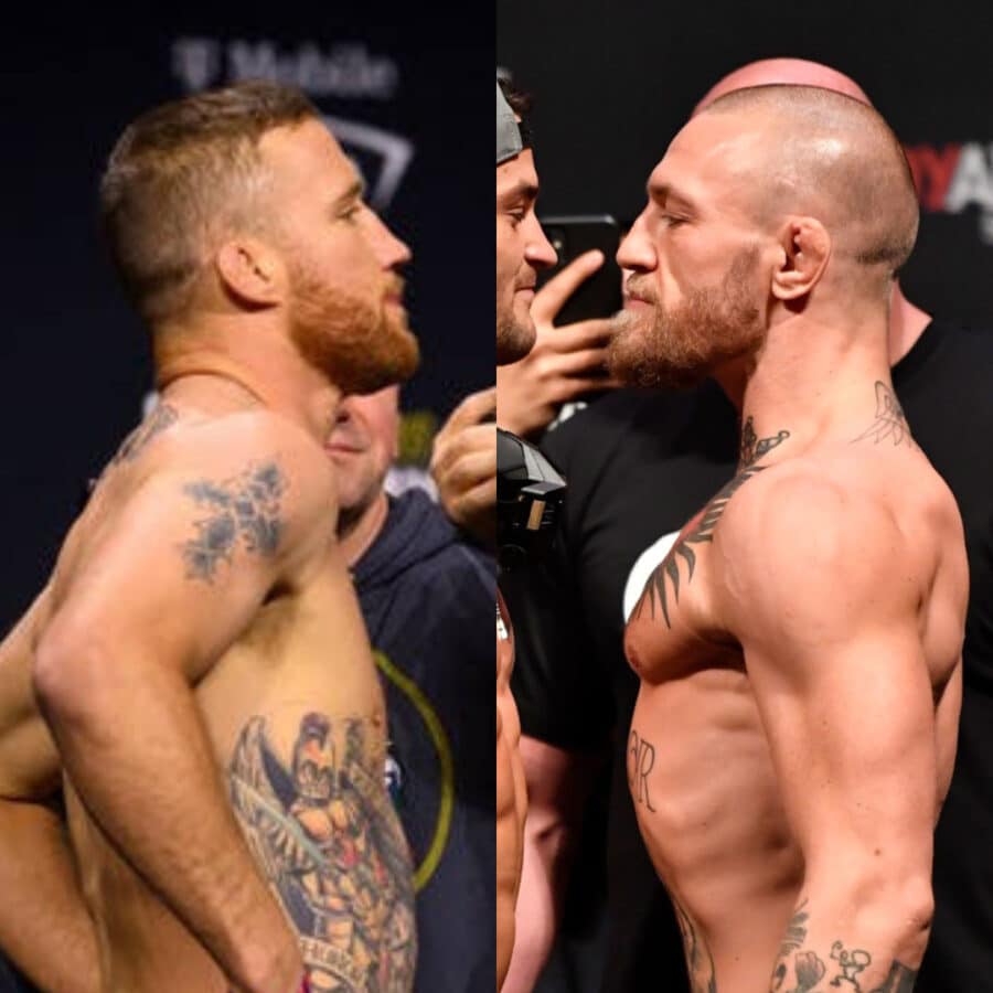 Conor McGregror attaque violemment Justin Gaethje
