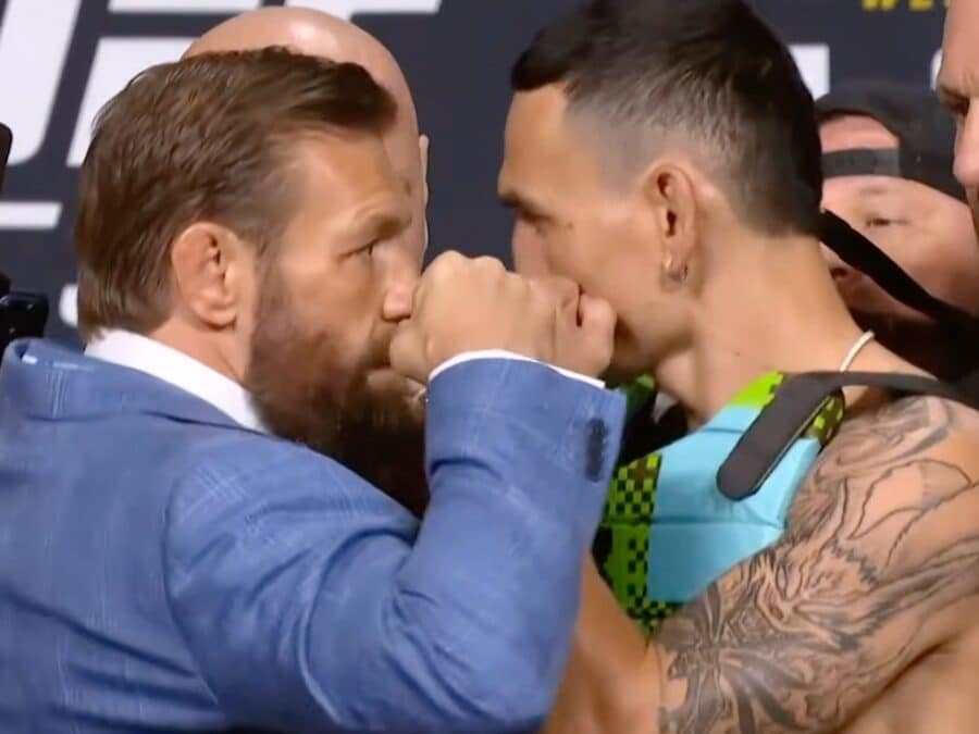ufc 329 mcgregor holloway 2 face a face bouillant