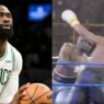 Jaylen Brown est mont&eacute; sur le ring de boxe au Nig&eacute;ria.